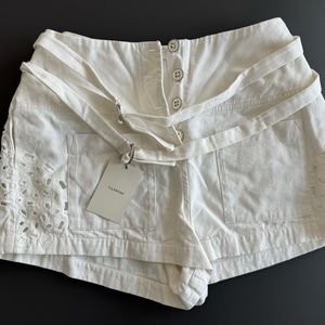 Tularosa white embroidered shorts